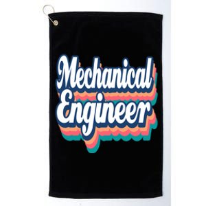 Mechanical Engineer Engineering Major Retro Cool Gift Platinum Collection Golf Towel