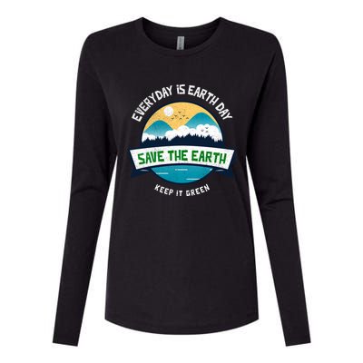 Make Everyday Earth Day Saving Mother Earth Landscape Design Gift Womens Cotton Relaxed Long Sleeve T-Shirt