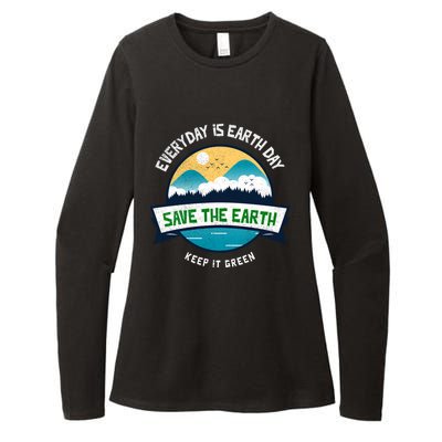 Make Everyday Earth Day Saving Mother Earth Landscape Design Gift Womens CVC Long Sleeve Shirt