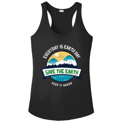 Make Everyday Earth Day Saving Mother Earth Landscape Design Gift Ladies PosiCharge Competitor Racerback Tank