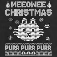 Meeowee Christmas Ugly Sweater 7 Panel Mesh Trucker Snapback Hat