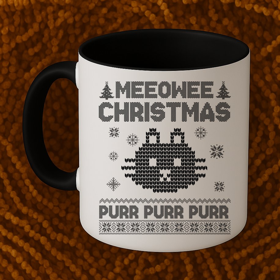 Meeowee Christmas Ugly Sweater Mug