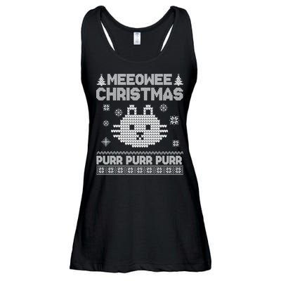 Meeowee Christmas Ugly Sweater Ladies Essential Flowy Tank