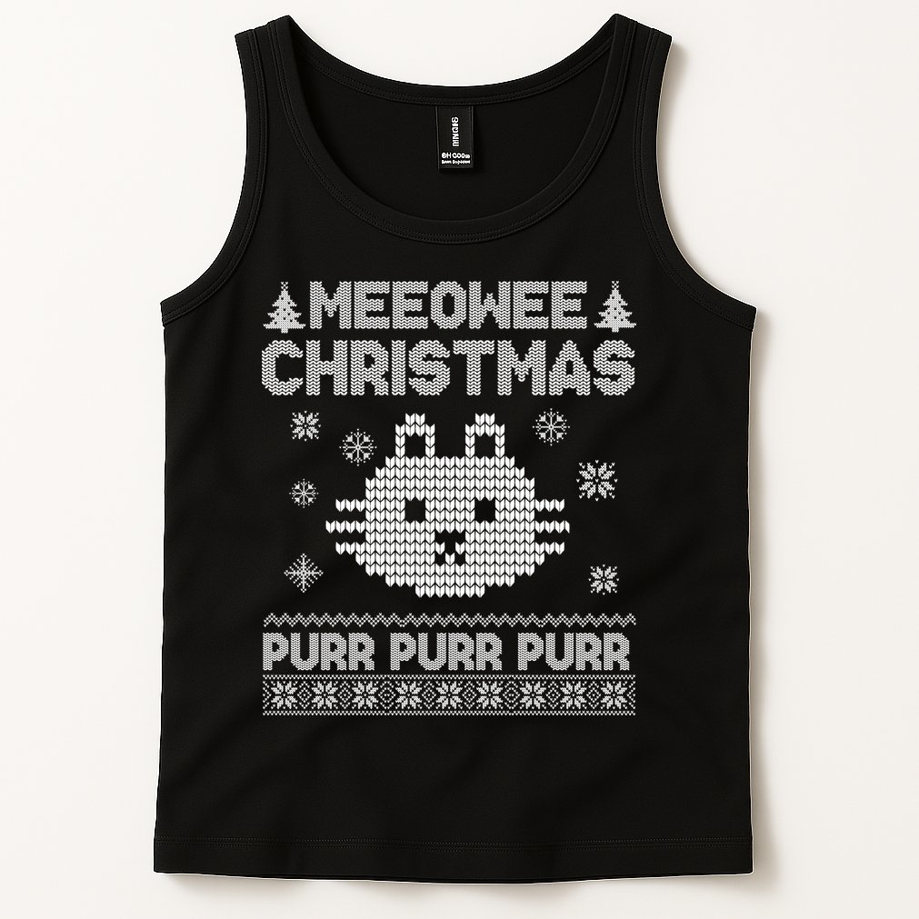 Meeowee Christmas Ugly Sweater Tank Top