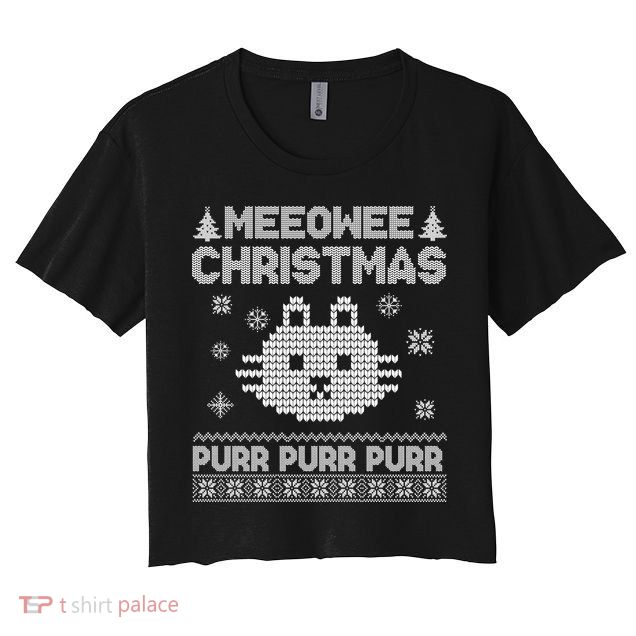 Meeowee Christmas Ugly Sweater Crop Top