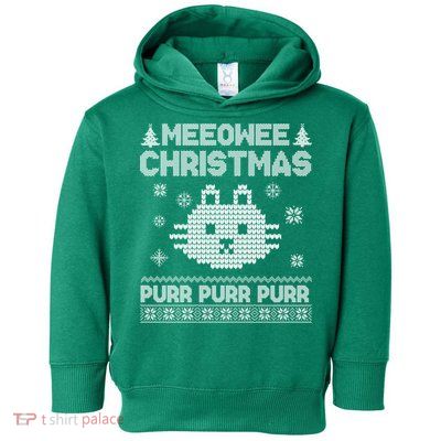 Meeowee Christmas Ugly Sweater Toddler Hoodie