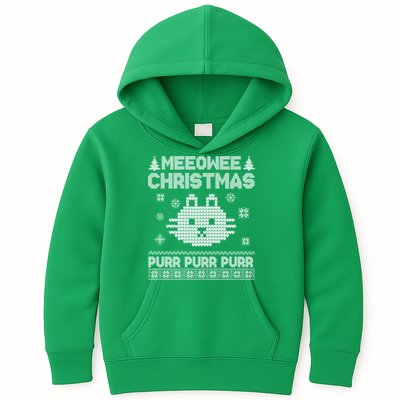 Meeowee Christmas Ugly Sweater Kids Hoodie