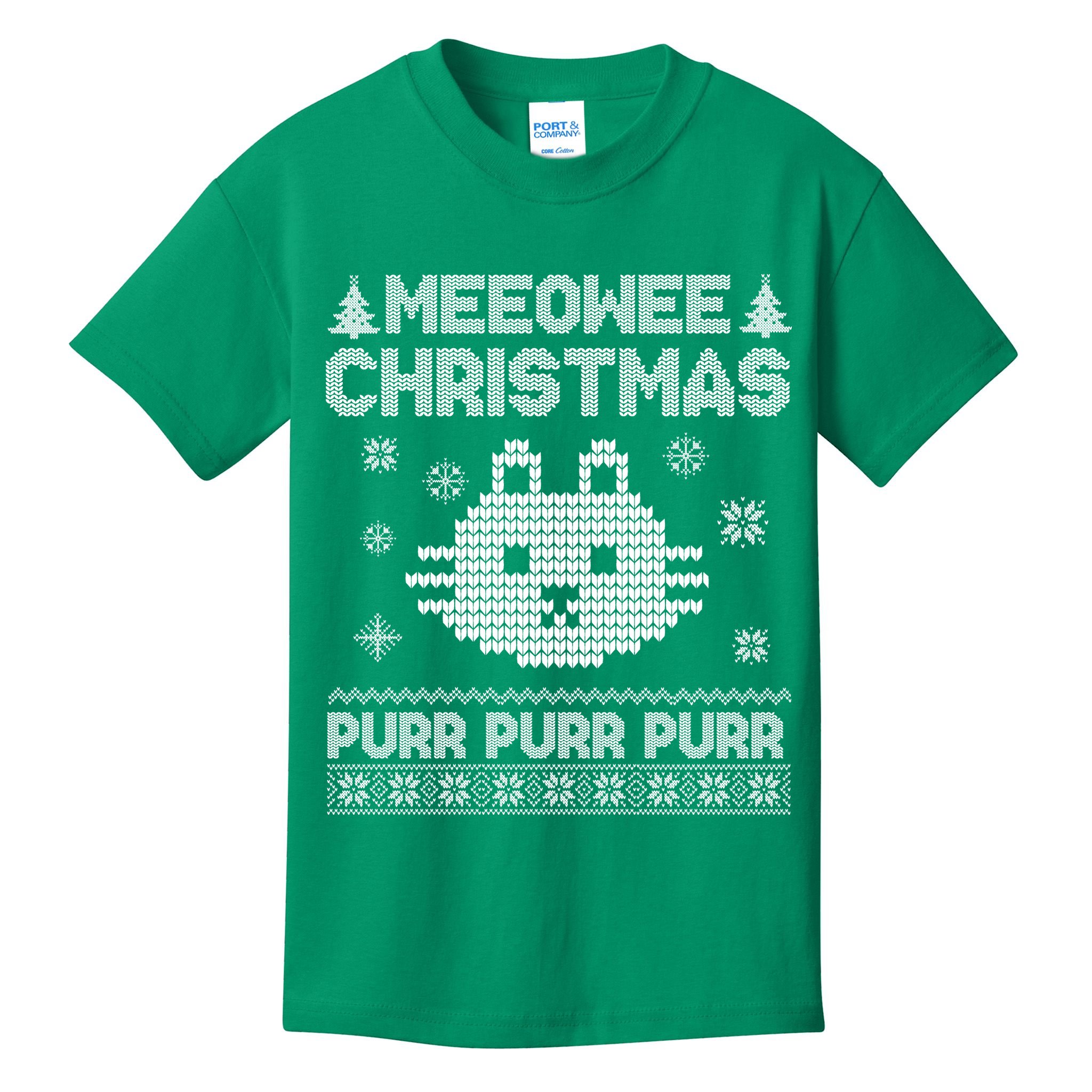 Meeowee Christmas Ugly Sweater Kids T-Shirt
