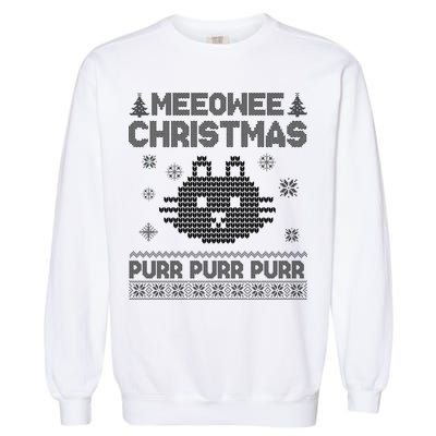 Meeowee Christmas Ugly Sweater Garment-Dyed Sweatshirt