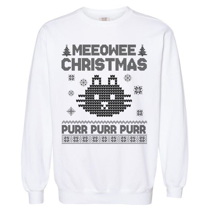 Meeowee Christmas Ugly Sweater Garment-Dyed Sweatshirt