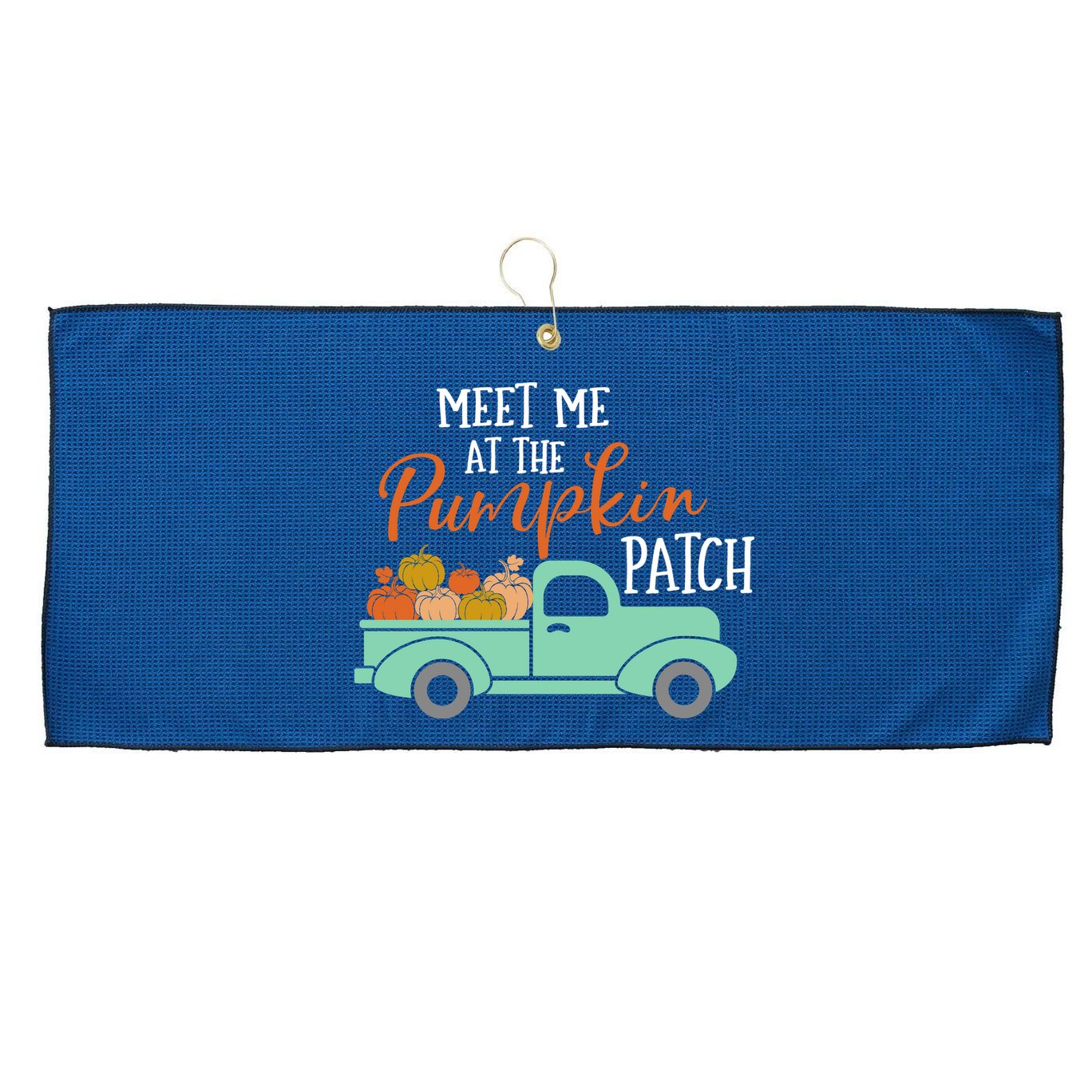 Meet Me at the Pumpkin Patch Large Microfiber Waffle Golf Towel