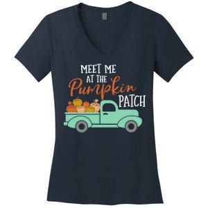 Meet Me at the Pumpkin Patch Women's V-Neck T-Shirt