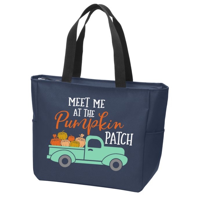 Meet Me at the Pumpkin Patch Zip Tote Bag