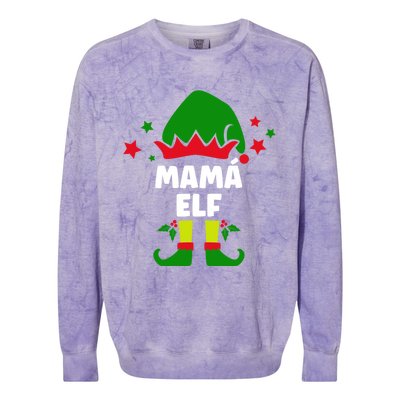 Mamá Elf Funny Spanish Mother Christmas Decorations Gift Colorblast Crewneck Sweatshirt