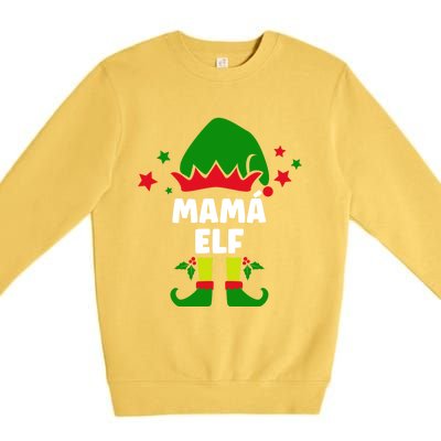 Mamá Elf Funny Spanish Mother Christmas Decorations Gift Premium Crewneck Sweatshirt