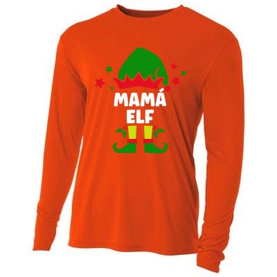 Mamá Elf Funny Spanish Mother Christmas Decorations Gift Cooling Performance Long Sleeve Crew