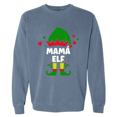 Mamá Elf Funny Spanish Mother Christmas Decorations Gift Garment-Dyed Sweatshirt