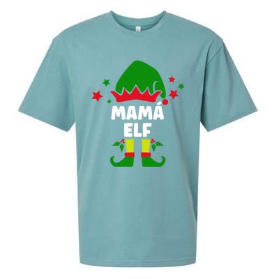 Mamá Elf Funny Spanish Mother Christmas Decorations Gift Sueded Cloud Jersey T-Shirt