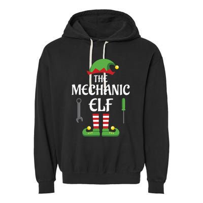 Mechanic Elf Family Matching Group Christmas Garment-Dyed Fleece Hoodie