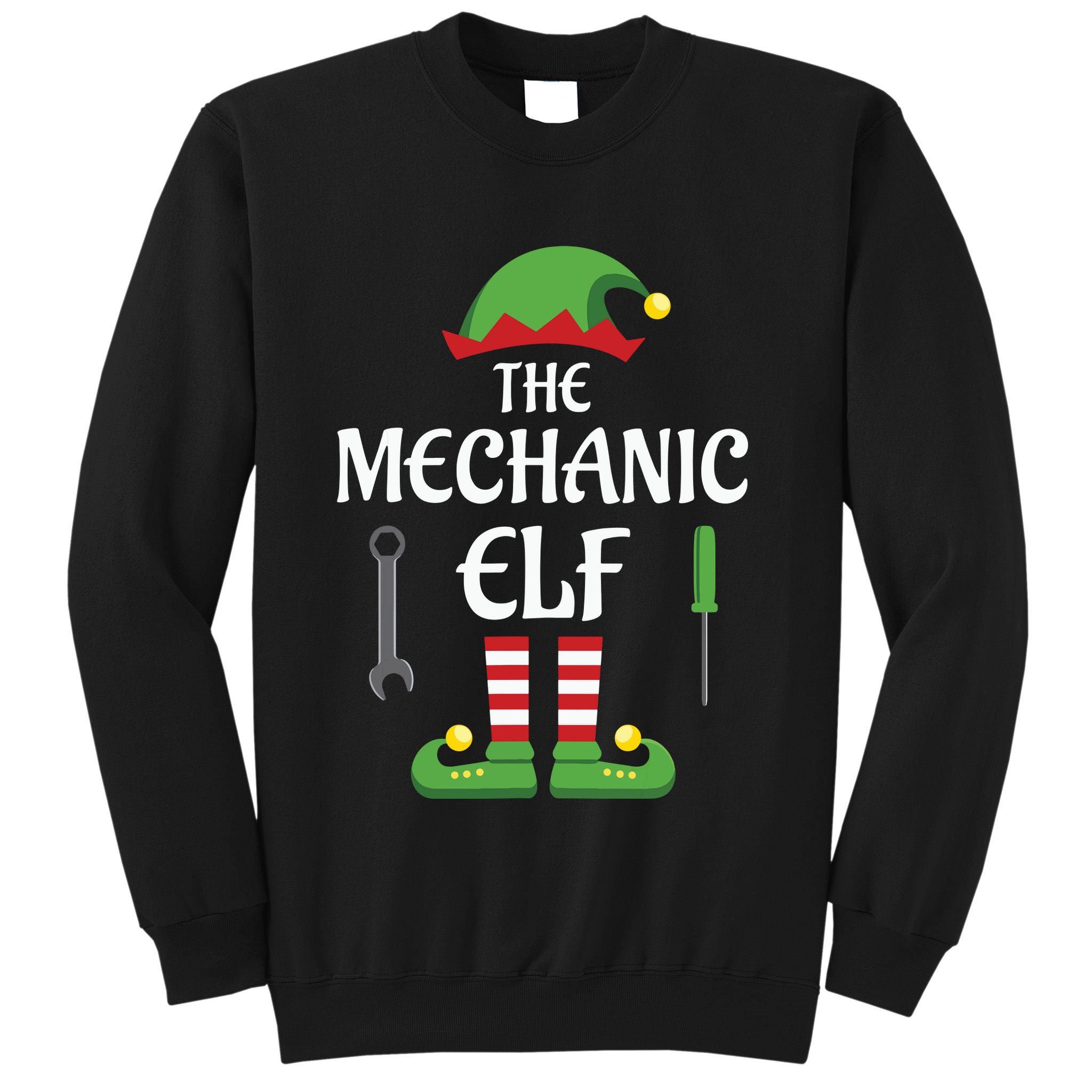 Mechanic Elf Family Matching Group Christmas Sweatshirt