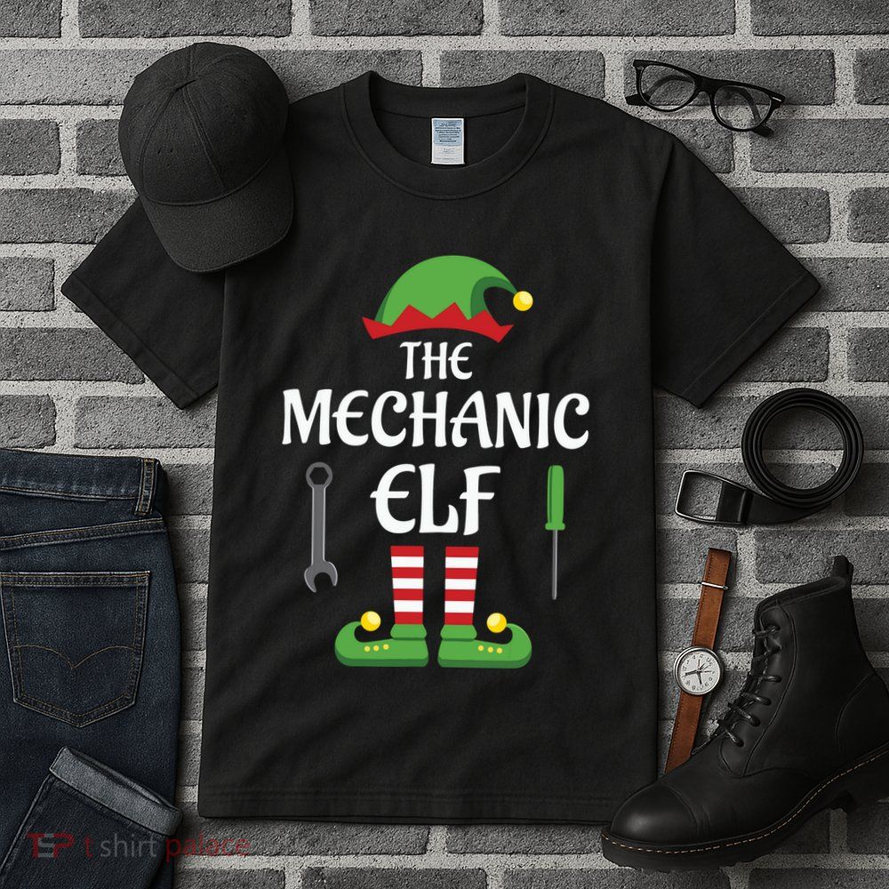 Mechanic Elf Family Matching Group Christmas Tall T-Shirt