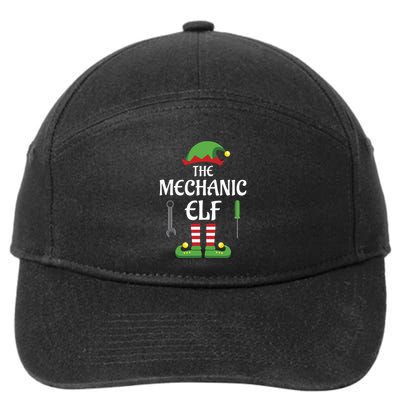 Mechanic Elf Family Matching Group Christmas 7-Panel Snapback Hat