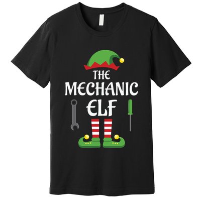 Mechanic Elf Family Matching Group Christmas Premium T-Shirt