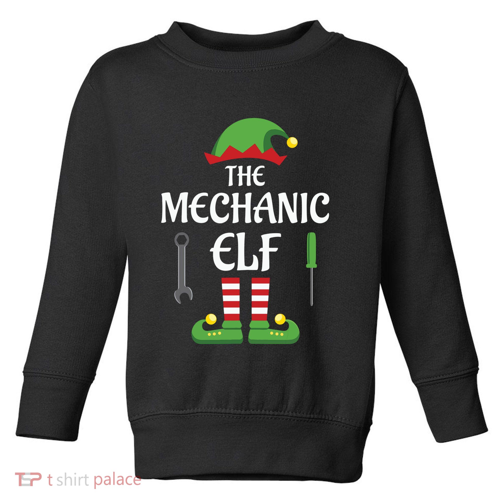 Mechanic Elf Family Matching Group Christmas Toddler Sweatshirt