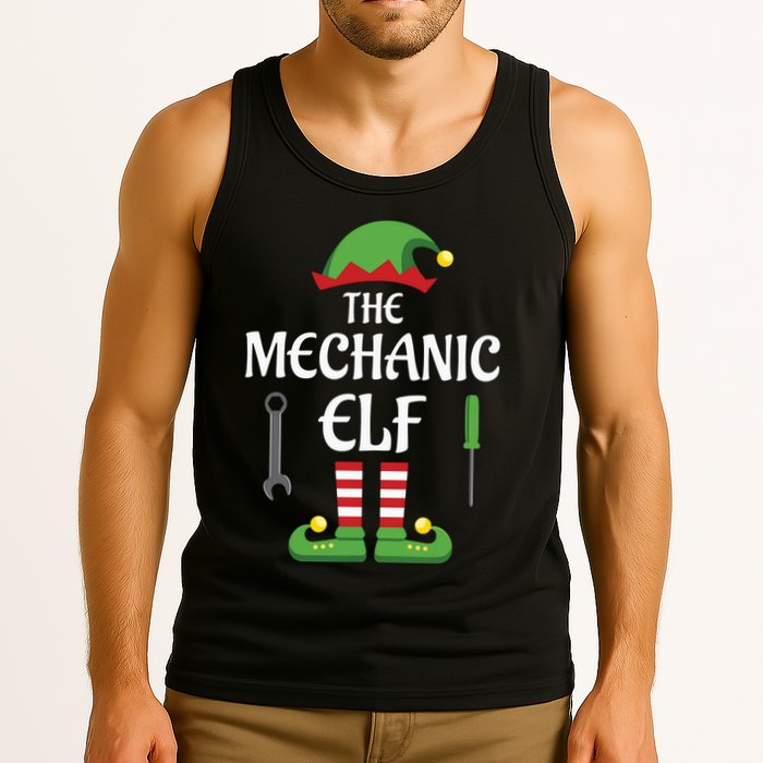 Mechanic Elf Family Matching Group Christmas Tank Top