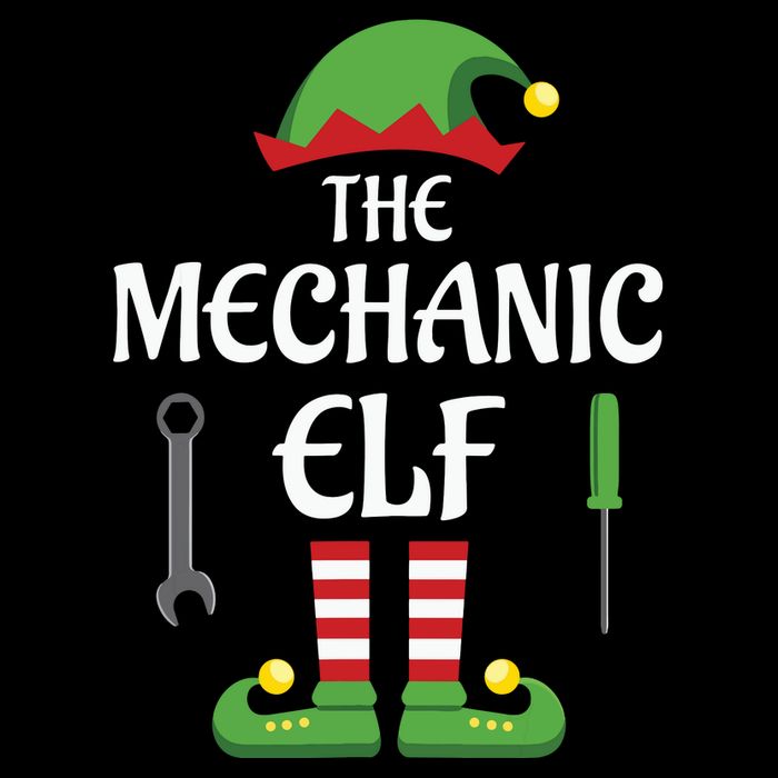 Mechanic Elf Family Matching Group Christmas Tank Top