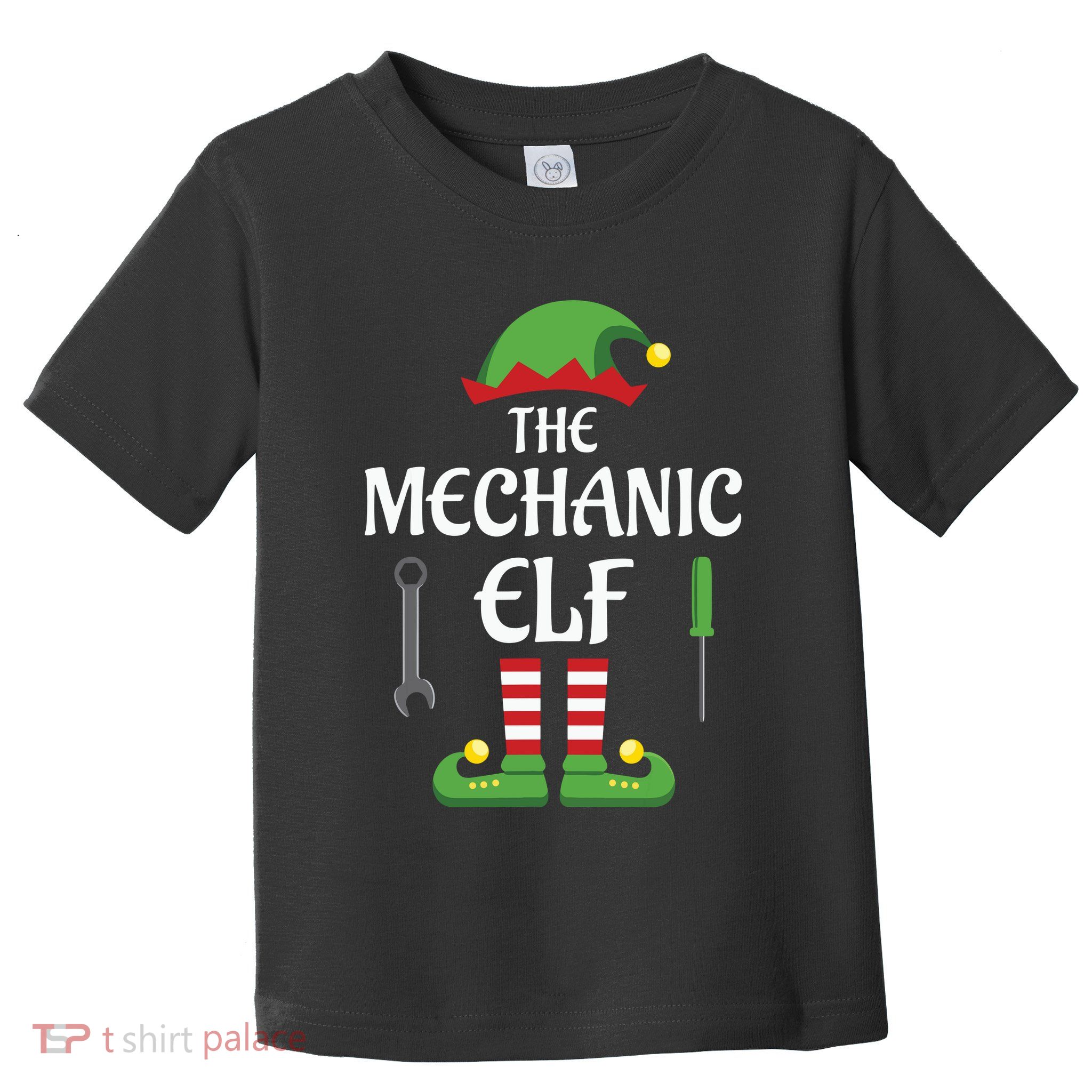 Mechanic Elf Family Matching Group Christmas Toddler T-Shirt