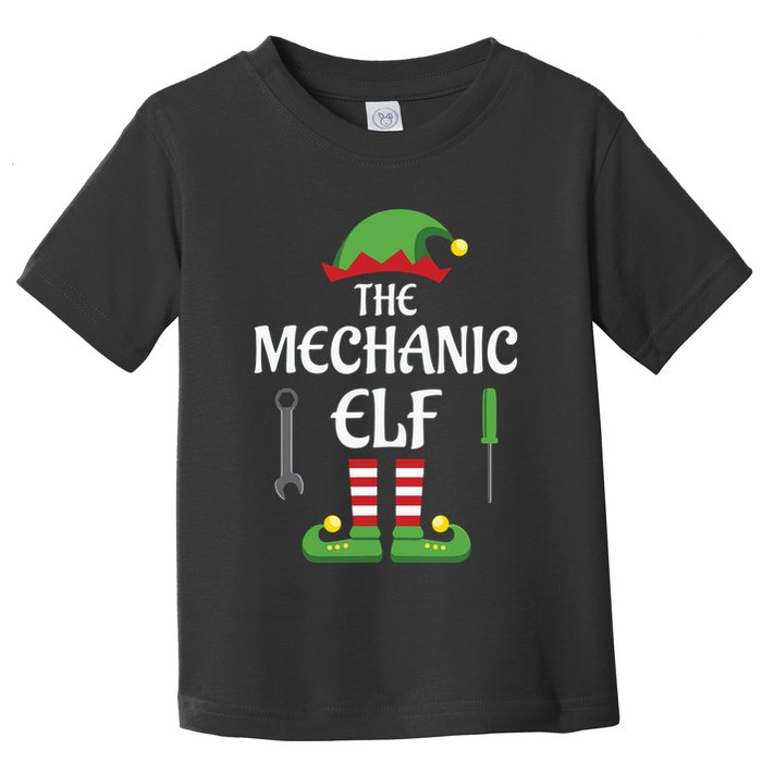 Mechanic Elf Family Matching Group Christmas Toddler T-Shirt