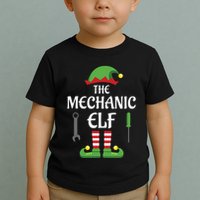 Mechanic Elf Family Matching Group Christmas Toddler T-Shirt