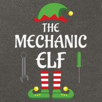 Mechanic Elf Family Matching Group Christmas Cotton Canvas Backpack
