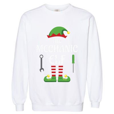 Mechanic Elf Family Matching Group Christmas Garment-Dyed Sweatshirt