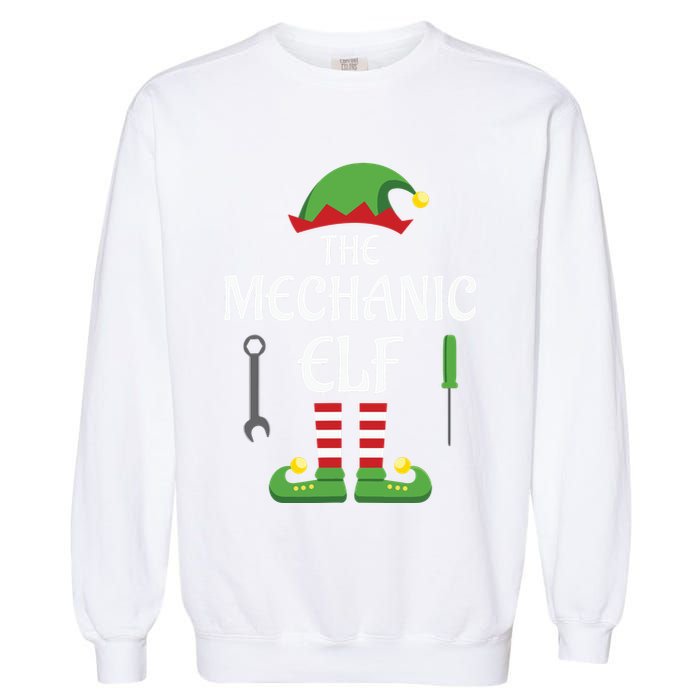 Mechanic Elf Family Matching Group Christmas Garment-Dyed Sweatshirt