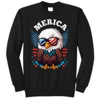 Merica Eagle Funny Patriotic Eagle Usa Flag Sweatshirt