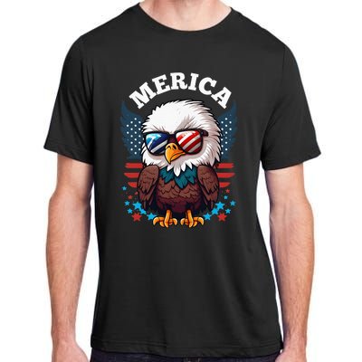 Merica Eagle Funny Patriotic Eagle Usa Flag Adult ChromaSoft Performance T-Shirt