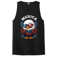 Merica Eagle Funny Patriotic Eagle Usa Flag PosiCharge Competitor Tank