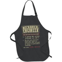 Mechanical Engineer Funny Dictionary Definition Full-Length Apron With Pockets