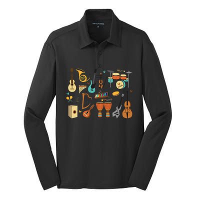 Music Education Funny For Music Teacher Silk Touch Performance Long Sleeve Polo