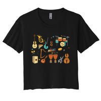 Music Education Funny For Music Teacher Women's Crop Top Tee