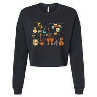 Music Education Funny For Music Teacher Cropped Pullover Crew