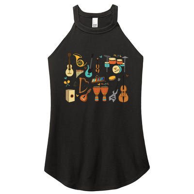 Music Education Funny For Music Teacher Women’s Perfect Tri Rocker Tank