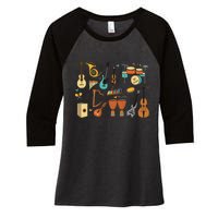 Music Education Funny For Music Teacher Women's Tri-Blend 3/4-Sleeve Raglan Shirt