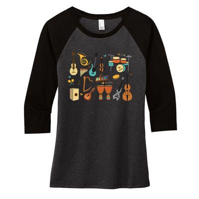 Music Education Funny For Music Teacher Women's Tri-Blend 3/4-Sleeve Raglan Shirt