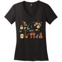 Music Education Funny For Music Teacher Women's V-Neck T-Shirt