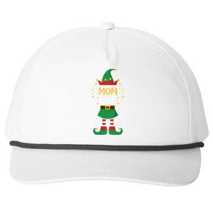 Mom Elf Funny Mother Xmas Cute Matching Family Group Elves Gift Snapback Five-Panel Rope Hat