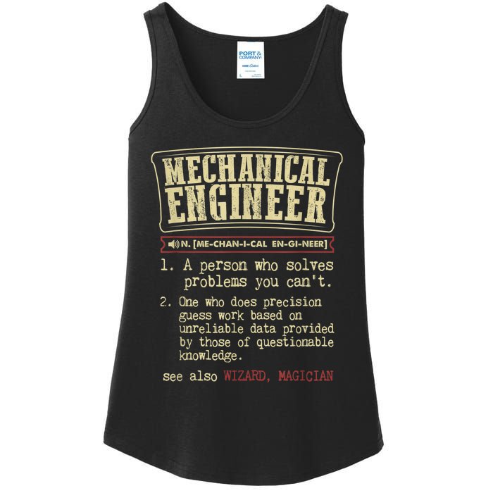 Mechanical Engineer Funny Gift Dictionary Definition Funny Gift Ladies Essential Tank