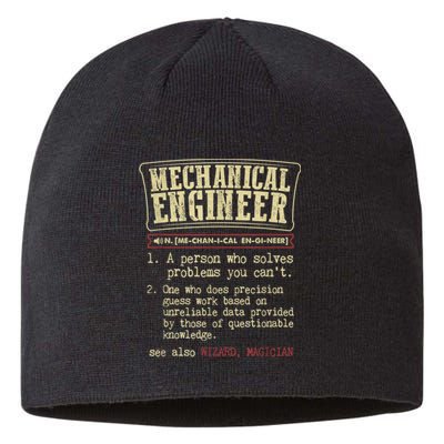 Mechanical Engineer Funny Gift Dictionary Definition Funny Gift Sustainable Beanie